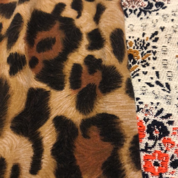 BEAUTIFUL Uncle Frank ANTHROPOLOGIE mixed media contrast leopard dress M FLAWS - Picture 3 of 13